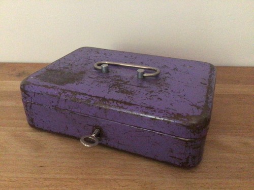 Vintage blue metal - metal, lockable