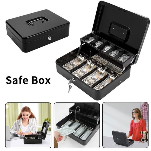 Metal cash box lockable money - cash,