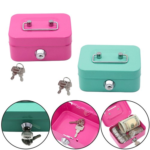Metal cash box money bank - box,