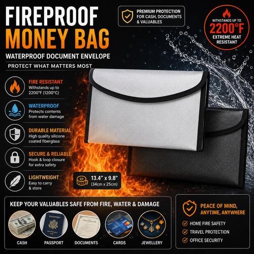 2200 fireproof money bag - fireproof,