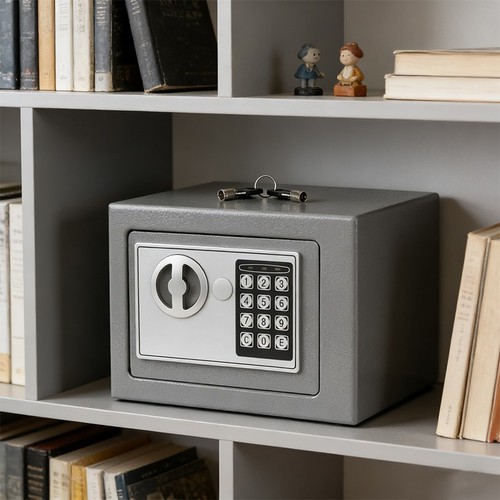 Digital metal safe box - metal, large