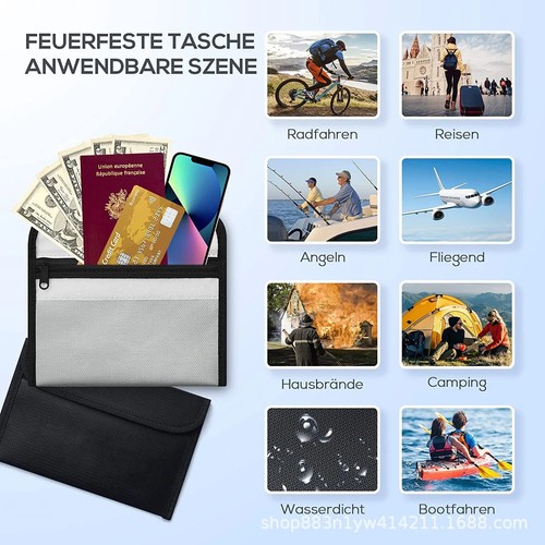 2200 fireproof money - fireproof, bag