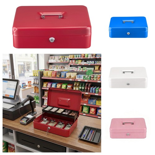 Metal cash box with - cash,
