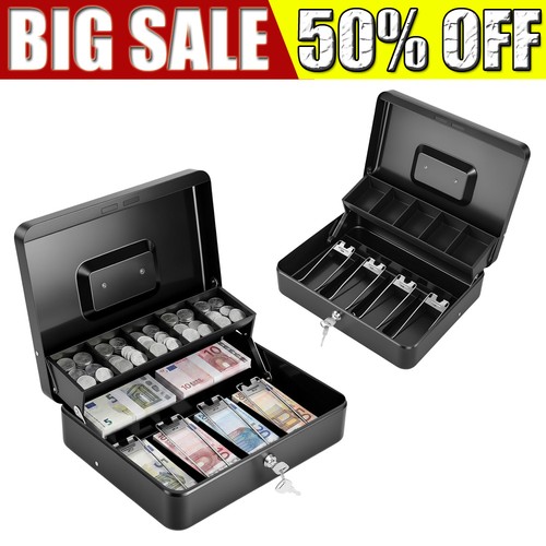 Metal cash box lockable - cash,