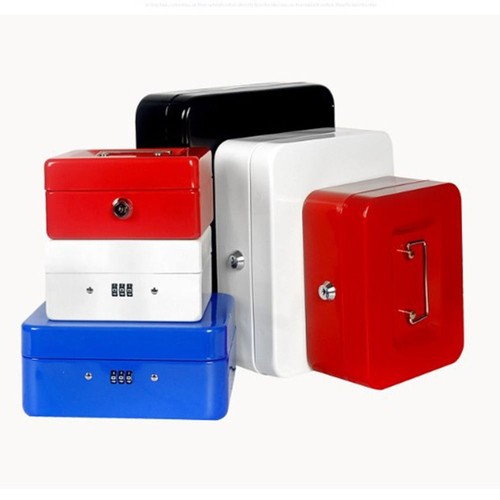 Metal cash box with - box,