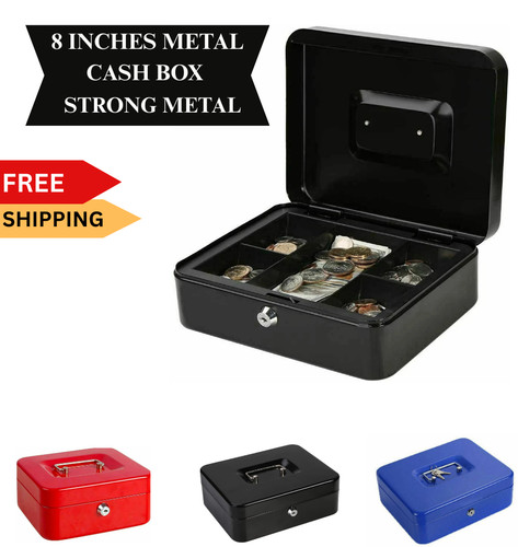 Inch metal cash box - 8,
