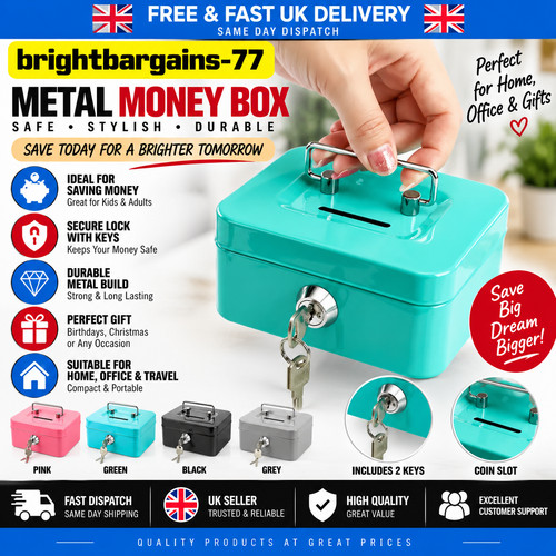 Metal cash box - box, money